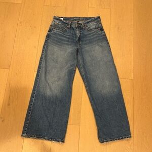 American Eagle Outfitters Wide Leg Blue Jeans